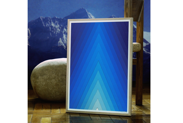 Mountain Poster / winter blue